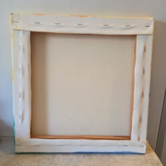 Good Morning Sunshine Original Landscape Canvas Painting Signed by CVilla 12x12 - Picture 2 of 5